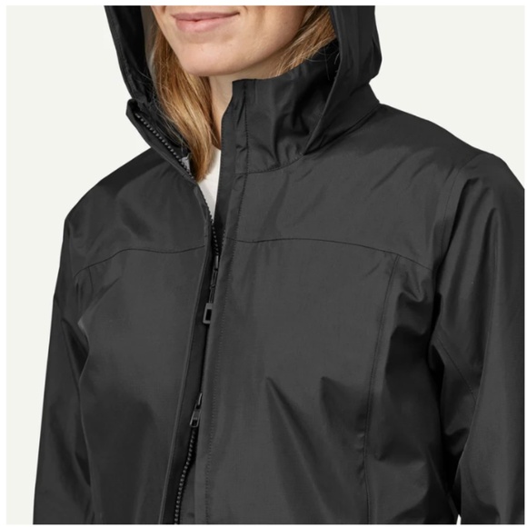 Like-New- Patagonia Torrentshell Black 3L Rain Parka Jacket Coat (3) - Picture 6 of 16